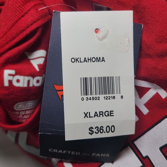 Fanatics Crimson Red Oklahoma Sooners Team Lockup Long Sleeve Shirt Mens Size XL - Picture 3 of 7